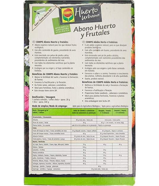 Abono Huertos y Frutales Guano 1 Kg-... Abono Huertos y Frutales Guano 1 Kg-...