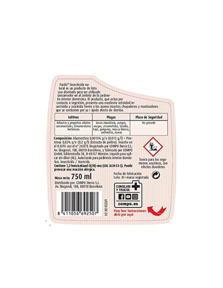 Fazilo Insecticida Natural 750ml - Compo 