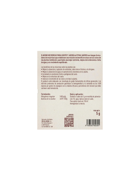 Abono Micorrizas 5 gr -Vithal Garden