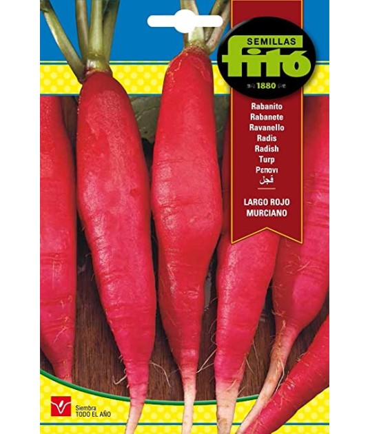 Semillas de rabanito largo rojo 20gr - Fitó
