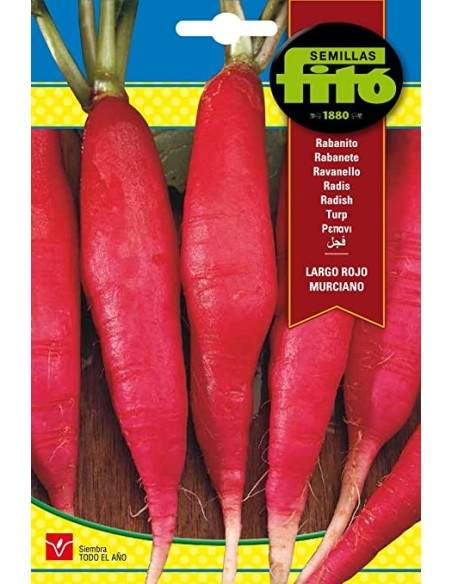 Semillas de rabanito largo rojo 20gr - Fitó