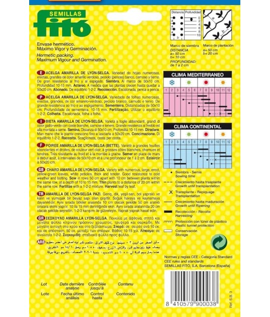 SEMILLAS ACELGA AMARILLA DE... SEMILLAS ACELGA AMARILLA DE...