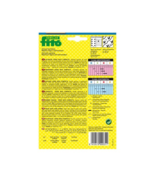 SEMILLAS CALABACIN VERDE MATA... SEMILLAS CALABACIN VERDE MATA...