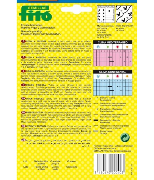 SEMILLAS CEBOLLA BABOSA - FITÓ