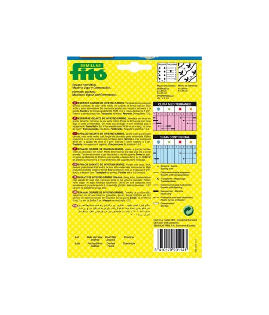 SEMILLAS ESPINACA GIGANTE DE...