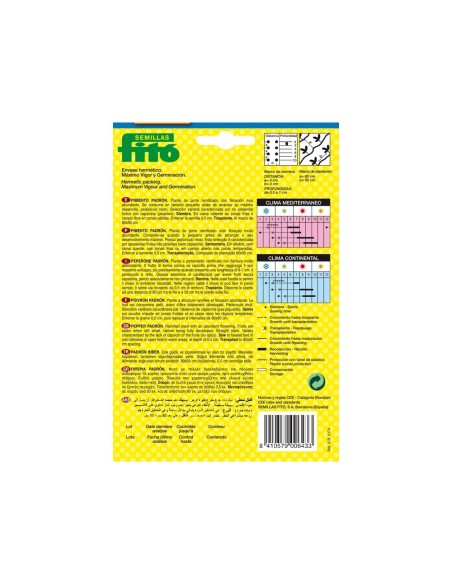 SEMILLAS PIMIENTO PADRÓN - FITO
